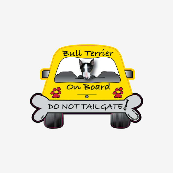 Bull Terrier On Board Car Magnet