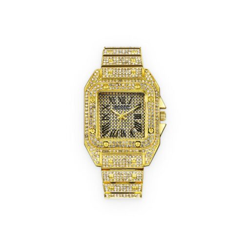 Gold Square Watch